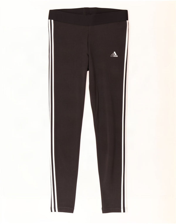 Γυναικεία κολάν Adidas Regular Fit UK 16/18 μεγάλο μαύρο βαμβακερό