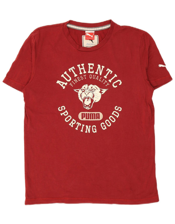 Ανδρικό γραφικό T-Shirt PUMA Top Μεσαίο κόκκινο βαμβακερό