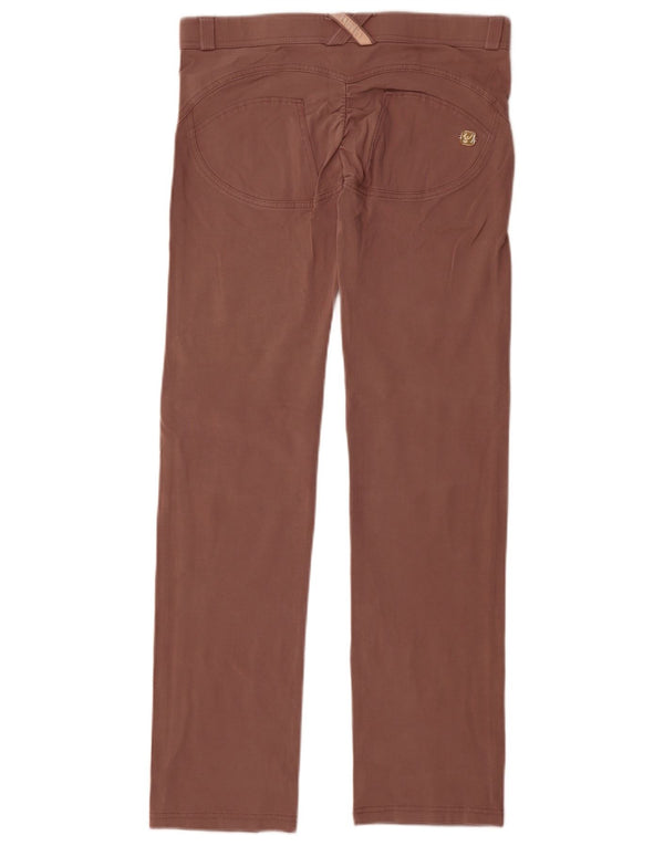 Freddy γυναικείο ίσιο casual παντελόνι UK 12 Medium W30 L30 Καφέ βαμβακερό