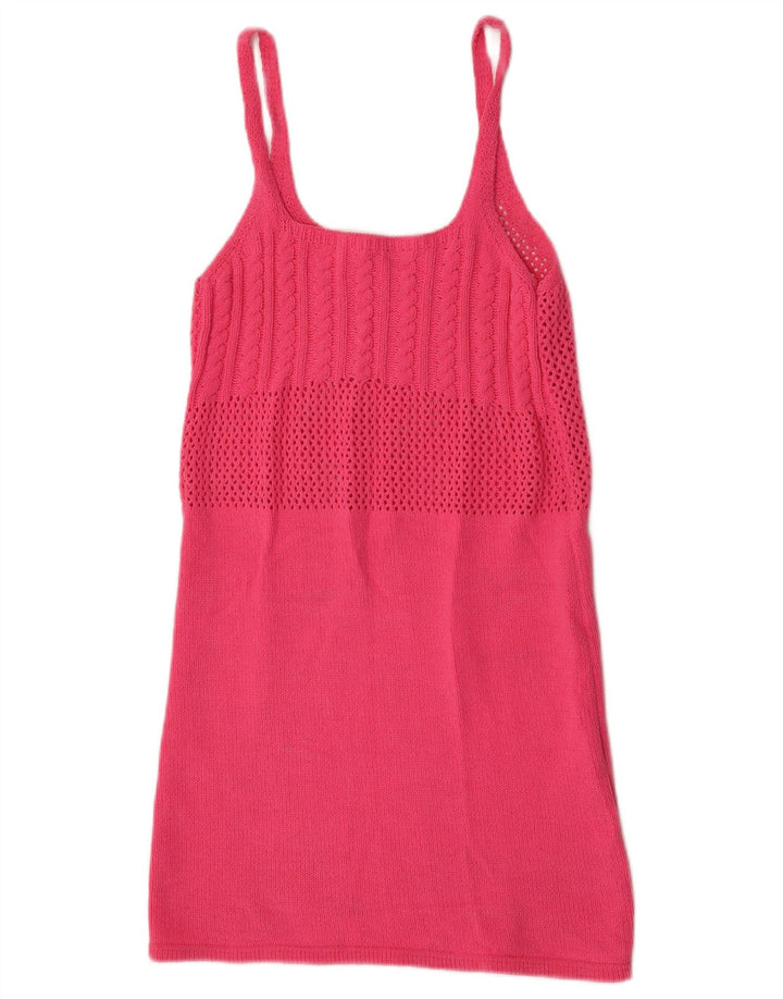 Zara Γυναικείο πλεκτό Sundress UK 12 Medium Pink Polyester
