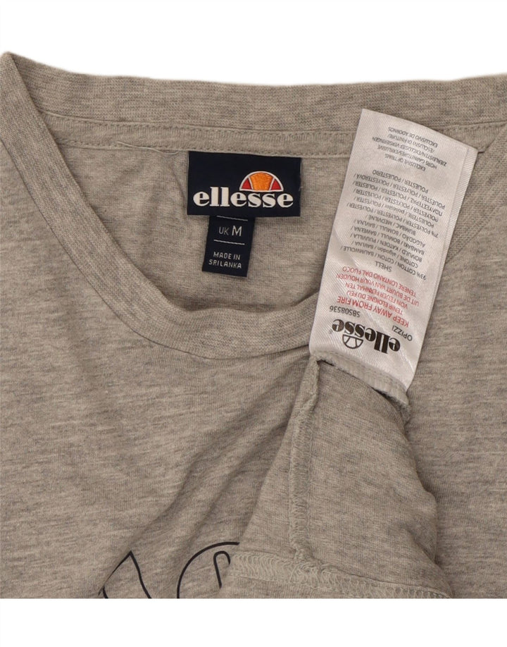 Ανδρικό γραφικό T-Shirt ELLESSE Top Medium Grey Cotton