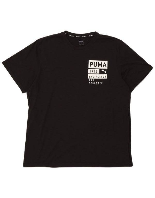 Ανδρικό γραφικό μπλουζάκι Puma Top XL μαύρο πολυεστέρα