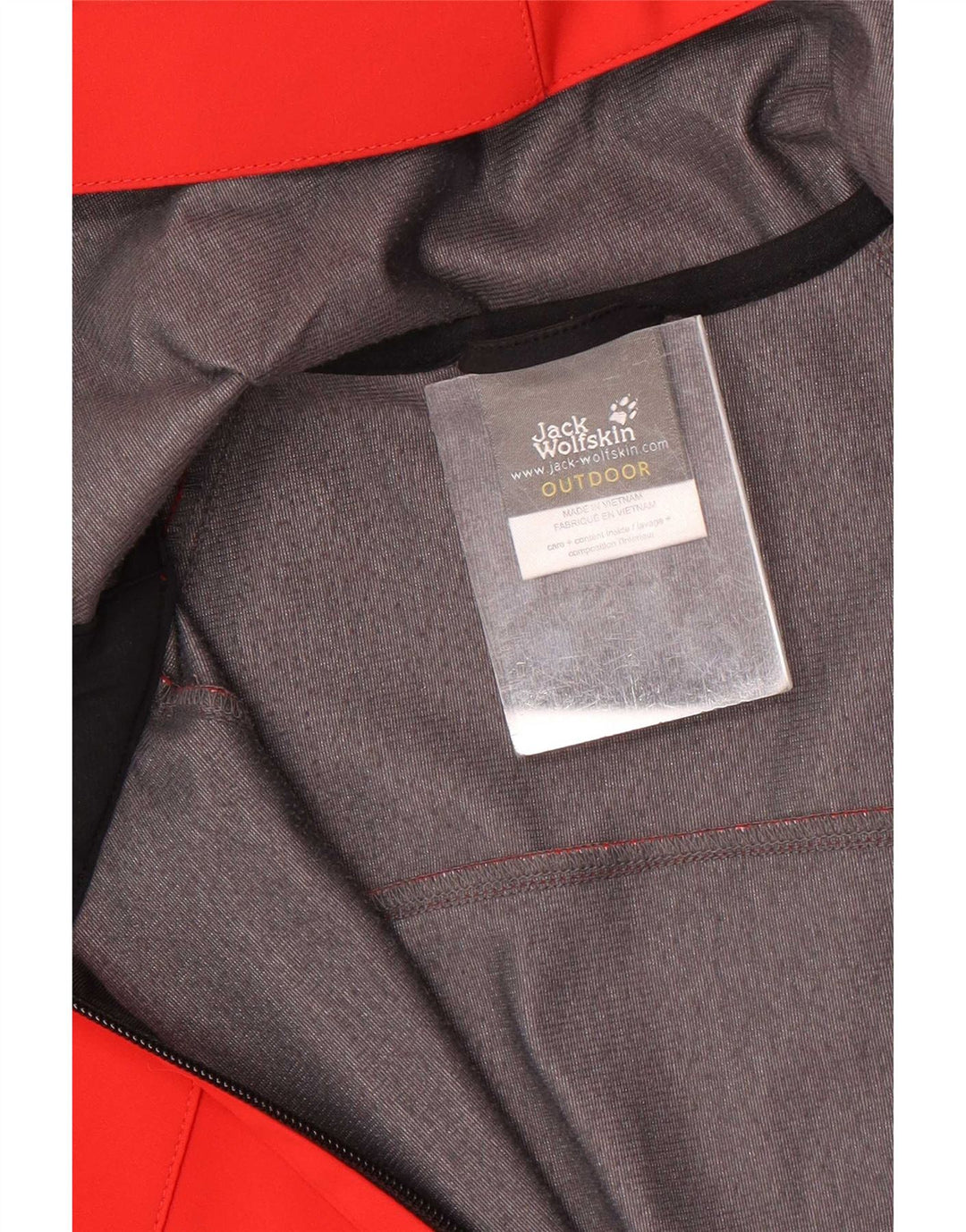 Jack Wolfskin Ανδρικό μπουφάν βροχής με κουκούλα UK 36/38 Μεσαίο κόκκινο χρώμα