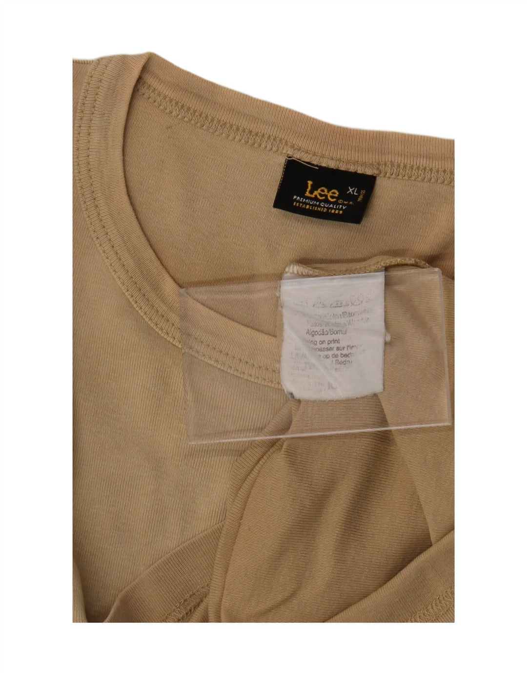 LEE Womens Top Long Sleeve UK 18 XL Beige Cotton