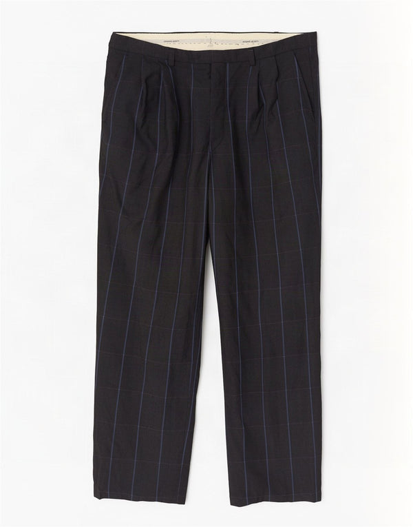 Emanuel Ungaro γυναικείο παντελόνι με καρφίτσα W32 L28 Navy Blue Pinstripe