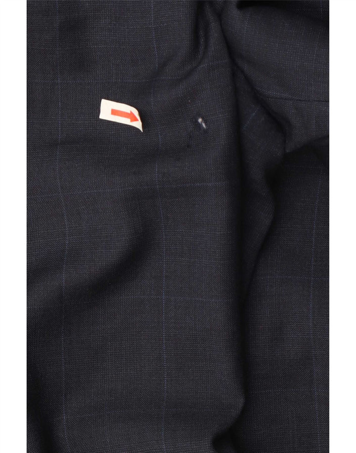 Marks & Spencer Ανδρικό μπουφάν σακάκι UK 46 XL Navy Blue Check Wool