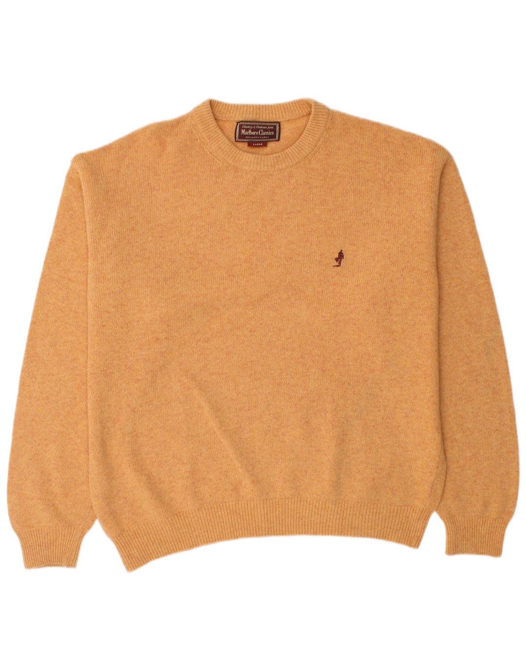 Ανδρικό πουλόβερ Marlboro Classics Crew με λαιμόκοψη μεγάλο πορτοκαλί μαλλί