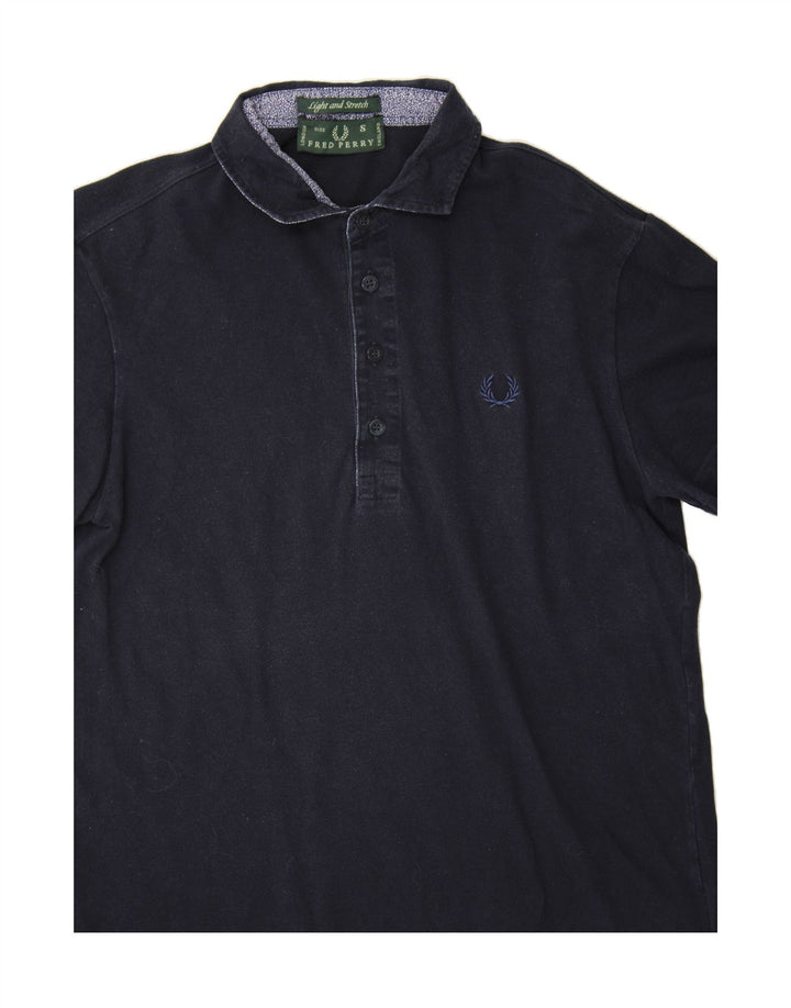 FRED PERRY Mens Polo Shirt Small Navy Blue Cotton Vintage Fred Perry and Second-Hand Fred Perry from Messina Hembry 