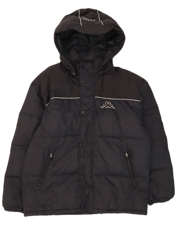 Ανδρικό μπουφάν Kappa με κουκούλα με επένδυση UK 42 XL Navy Blue Nylon