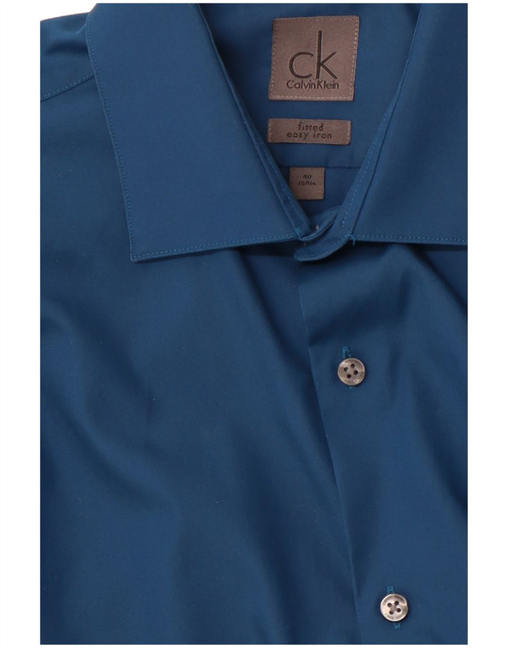 Ανδρικό πουκάμισο CALVIN KLEIN Εφαρμογή μεγέθους 40 15 3/4 Medium Blue