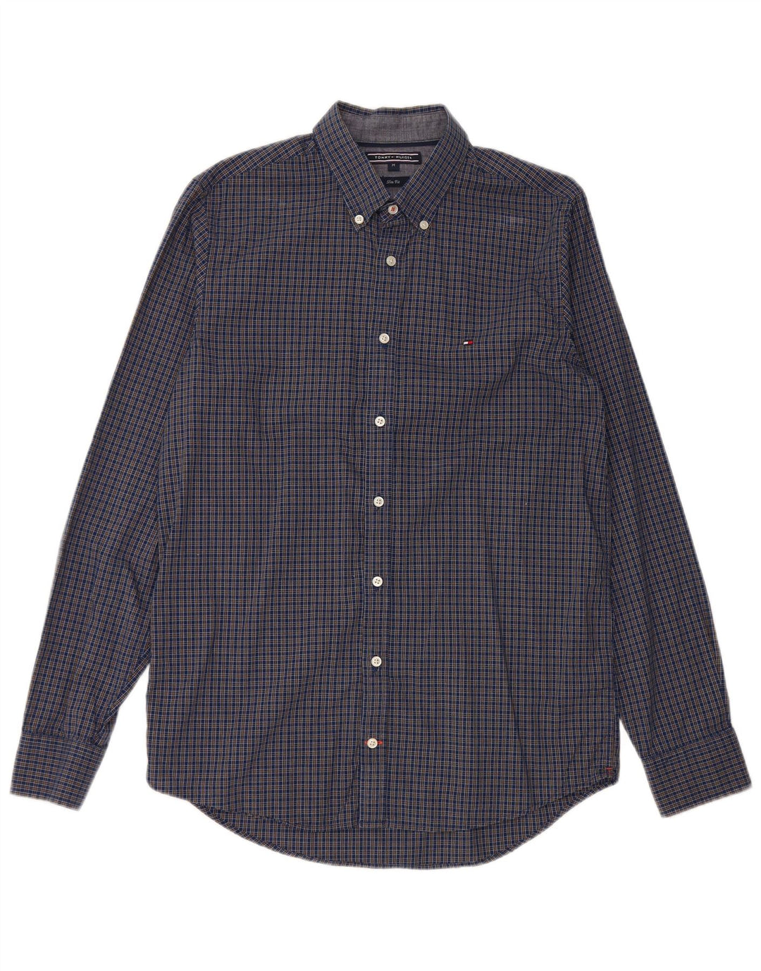 Ανδρικό πουκάμισο Tommy Hilfiger Slim Fit Medium Navy Blue Gingham Cotton