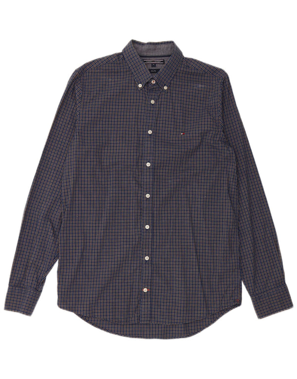 Ανδρικό πουκάμισο Tommy Hilfiger Slim Fit Medium Navy Blue Gingham Cotton