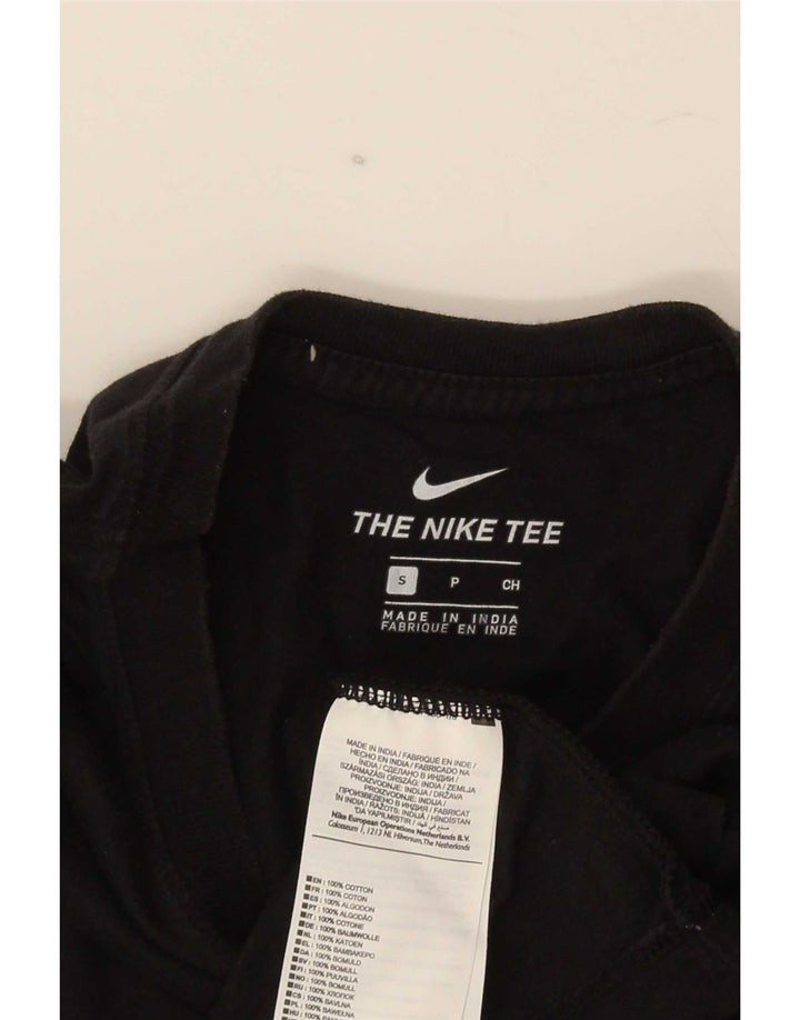 Ανδρικό γραφικό μπλουζάκι Nike, μικρό μαύρο βαμβακερό