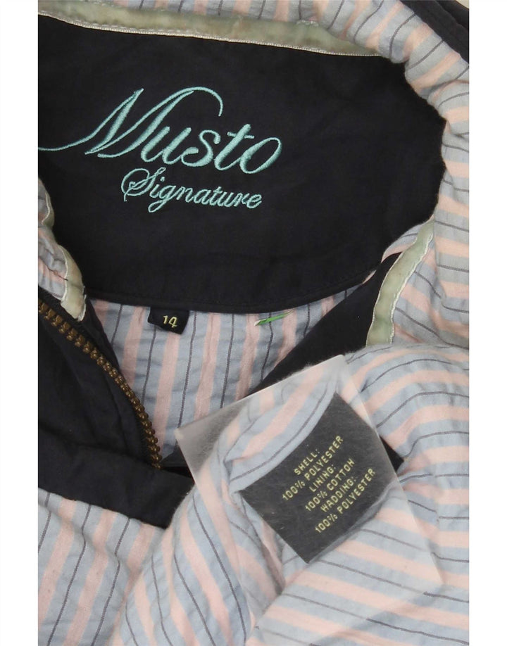 Musto γυναικείο padded Gilet UK 14 Large Navy Blue Polyester