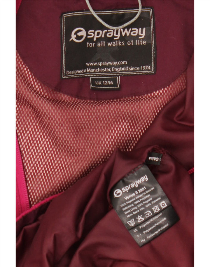 Sprayway Γυναικείο μπουφάν βροχής με κουκούλα UK 12 Medium Pink Polyester