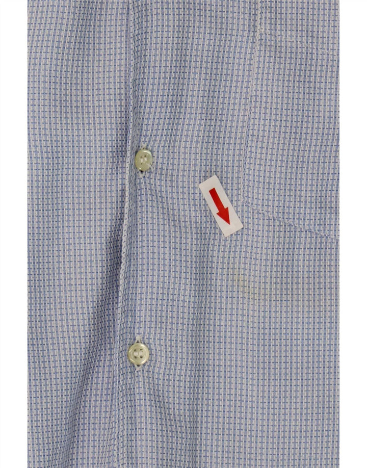 Ανδρικό φανελένιο πουκάμισο Henry Cottons Μέγεθος 16 Large Blue Check Cotton