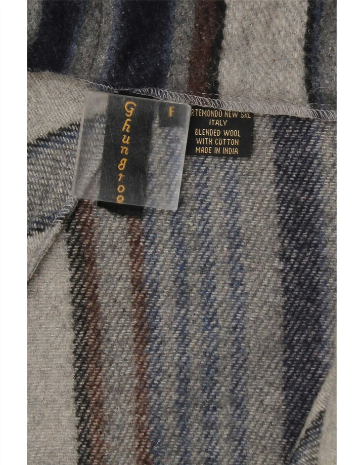 Vintage Γυναικείο Ανοιχτό Πανωφόρι UK 20 2XL Μαλλί Navy Blue ριγέ