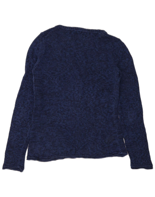 Eddie Bauer Γυναικείο πουλόβερ με λαιμόκοψη με V λαιμόκοψη UK 6 XS Navy Blue Flecked