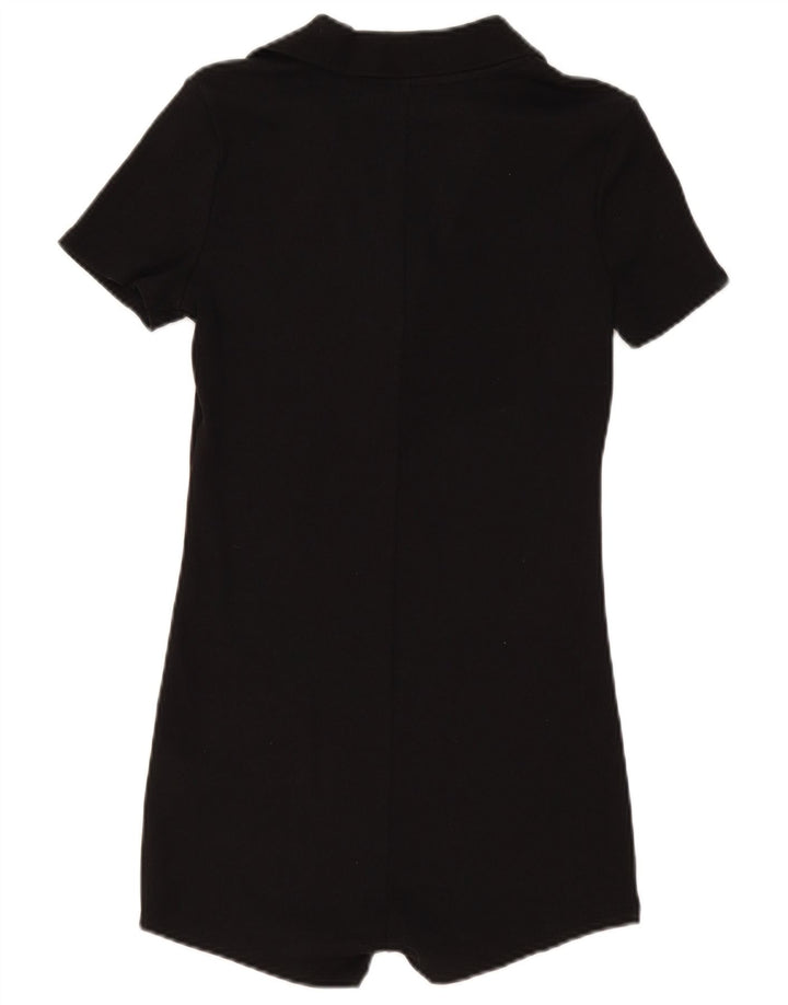 Zara Γυναικεία Playsuit UK 14 Large Black Cotton