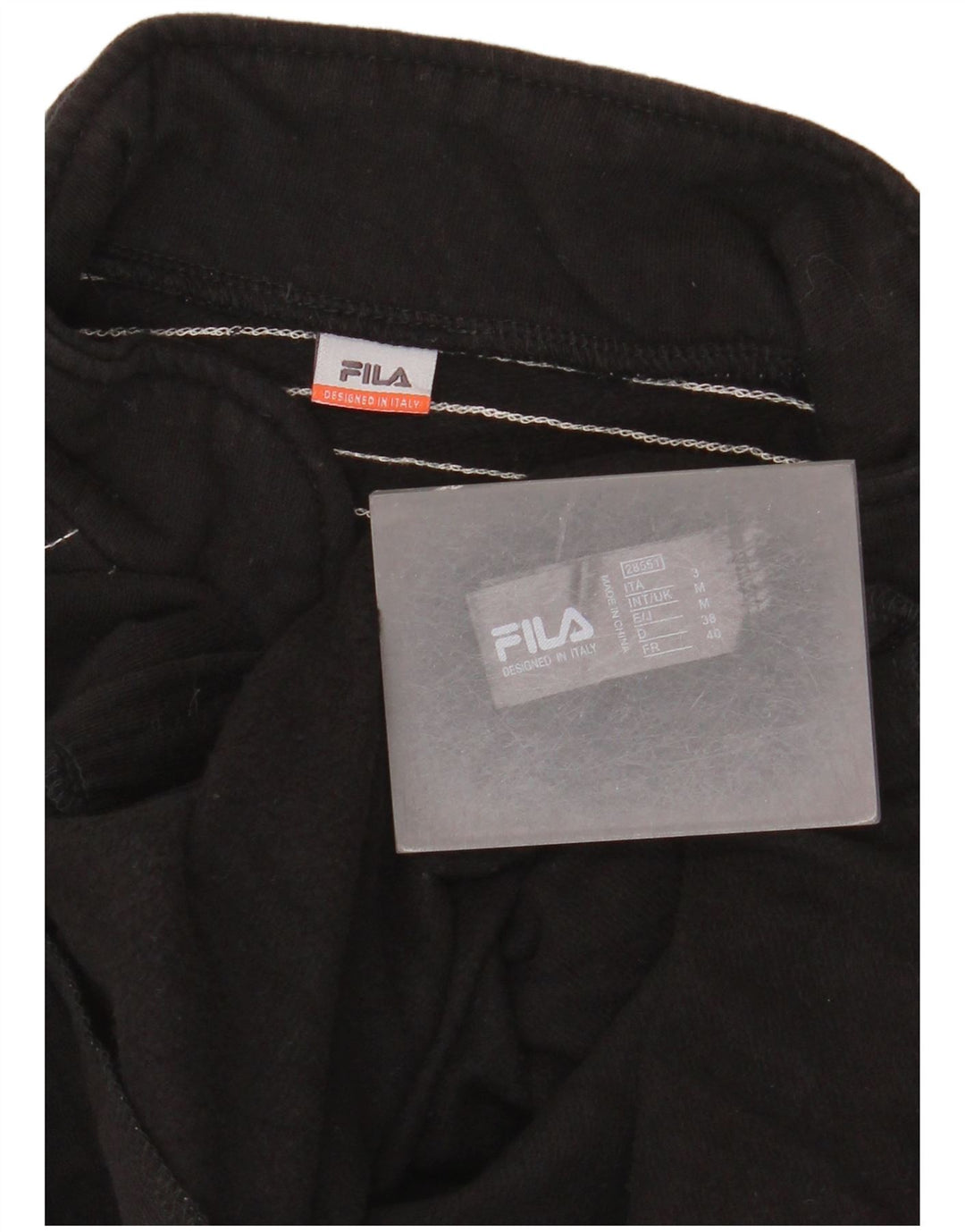 Fila Γυναικεία αθλητική φόρμα Top Jacket UK 12 μεσαίο μαύρο ριγέ βαμβακερό