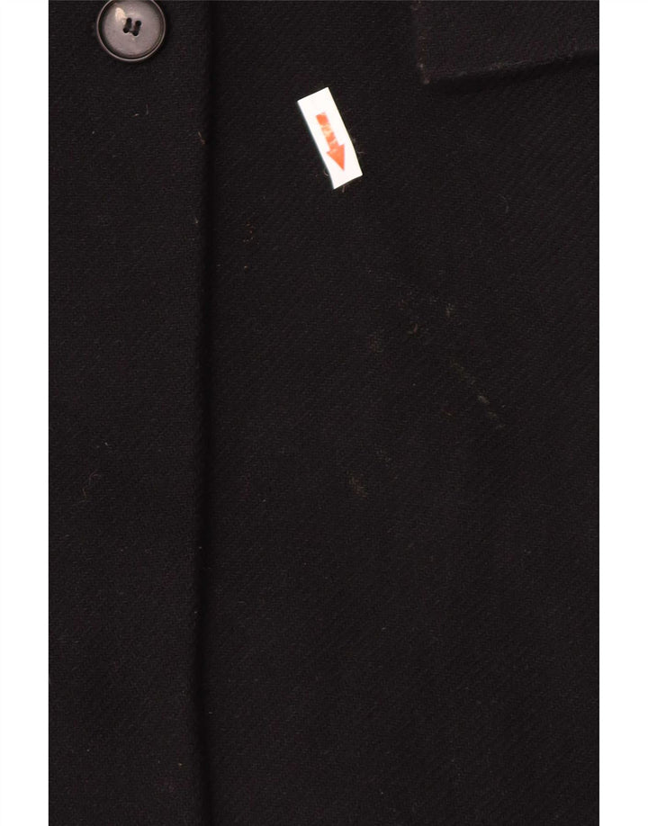 Zara Γυναικείο Παλτό με διπλό στήθος UK 14 Medium Black Wool