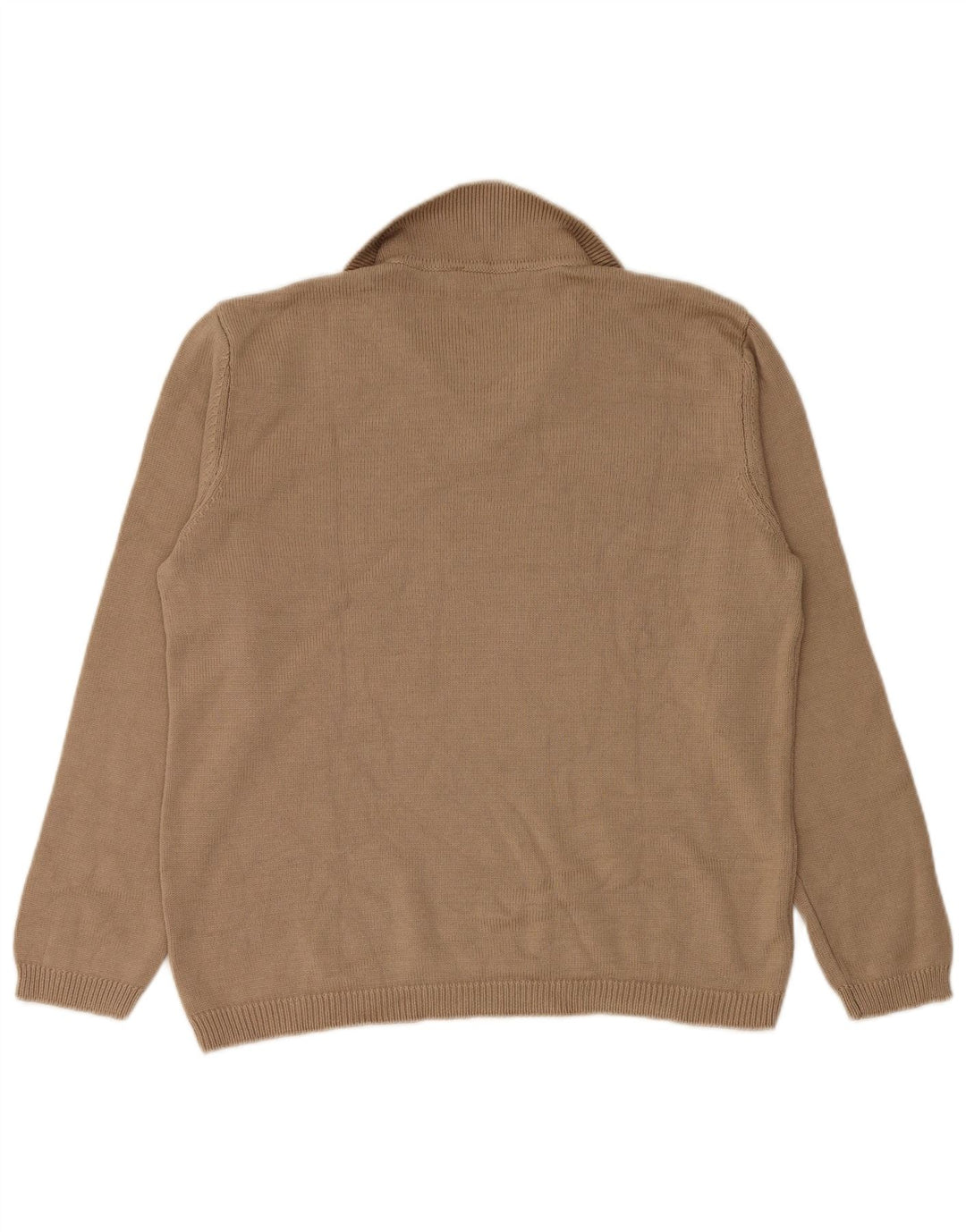 Zara Γυναικείο πουλόβερ Polo με λαιμόκοψη UK 14 Medium Beige