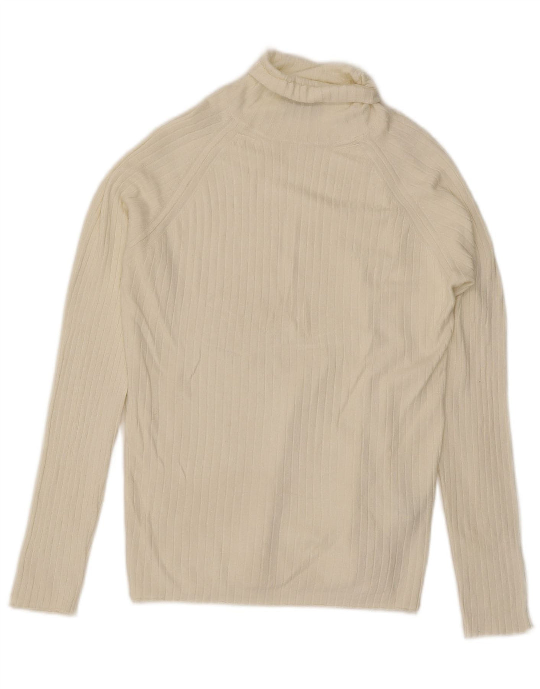 Ανδρικό πουλόβερ Zara με ρολό λαιμόκοψη μεγάλο λευκό βισκόζη