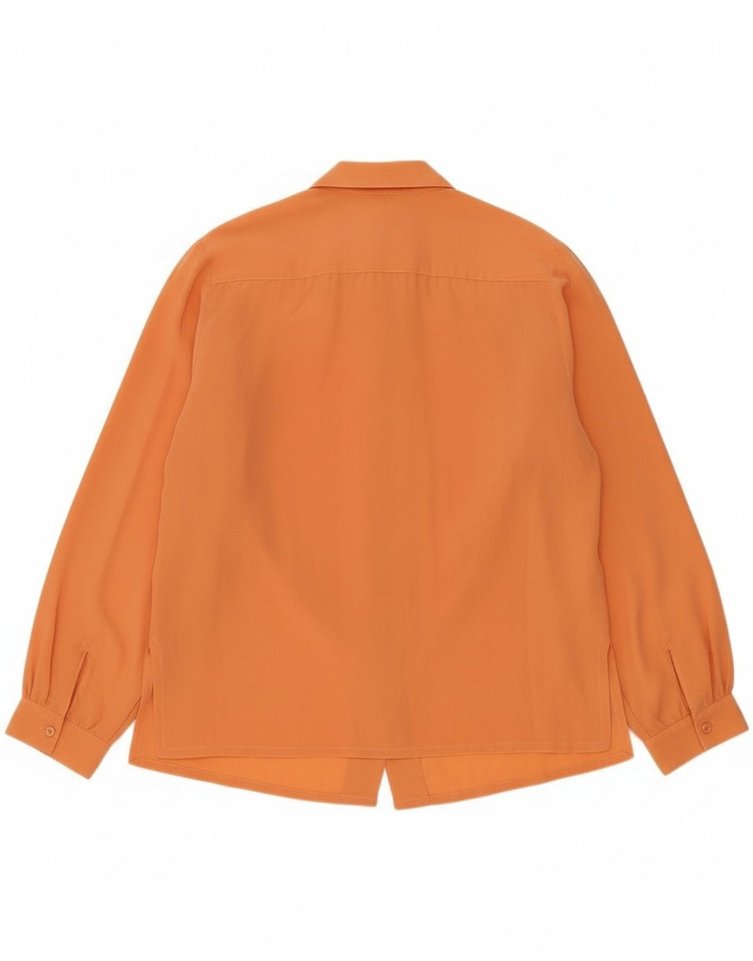 Vintage γυναικείο πουκάμισο μπλούζα UK 12 Medium Orange
