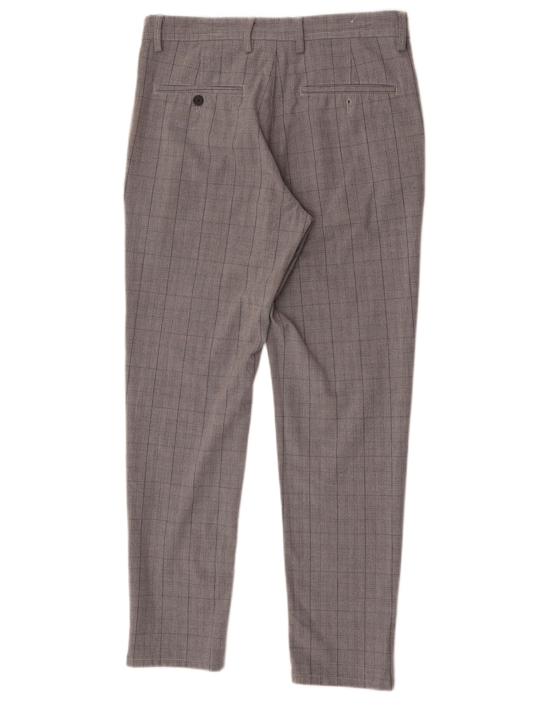 Zara Ανδρικό παντελόνι Chino Slim EU 38 Small W30 L28 Grey Check Polyester