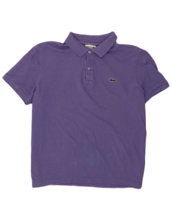 Lacoste Ανδρικό πουκάμισο Polo Slim Fit Μέγεθος 6 XL Μωβ βαμβακερό