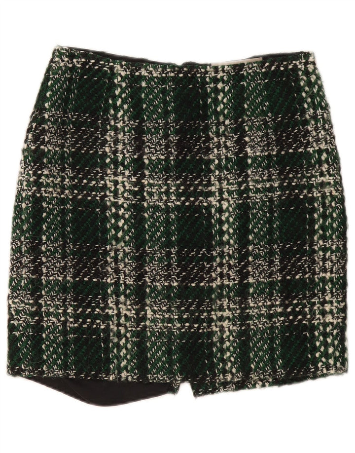 Μίνι γυναικεία φούστα Fenn Wright Manson UK 10 Small W30 Green Check Wool