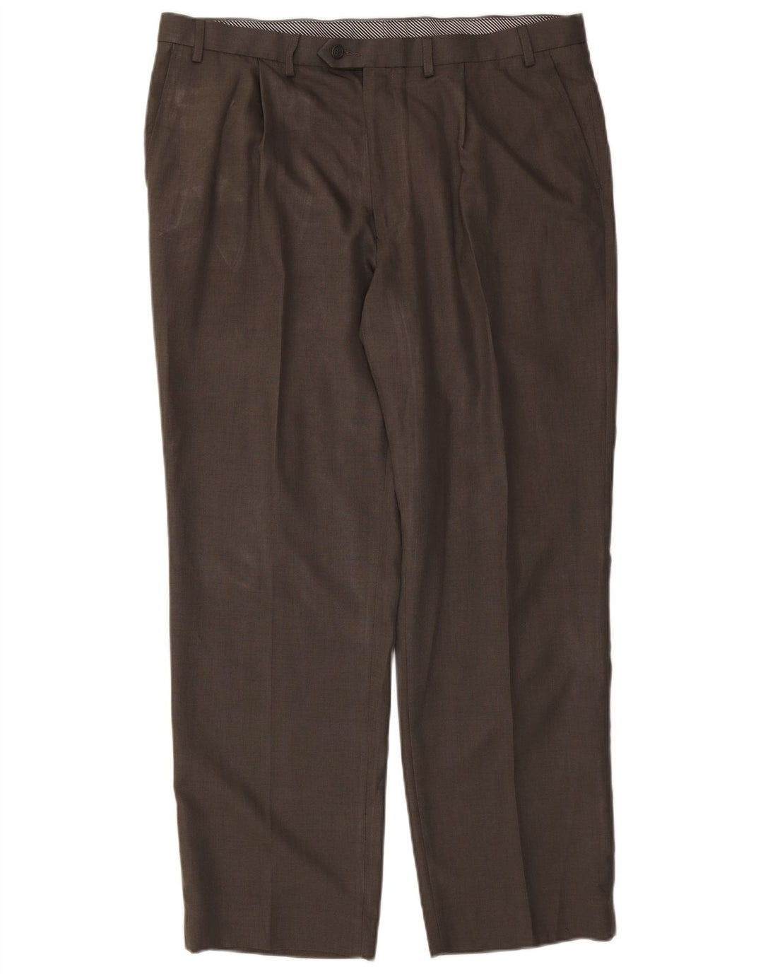 Marks & Spencer Ανδρικό παντελόνι με καρφίτσα W40 L31 Khaki Polyester