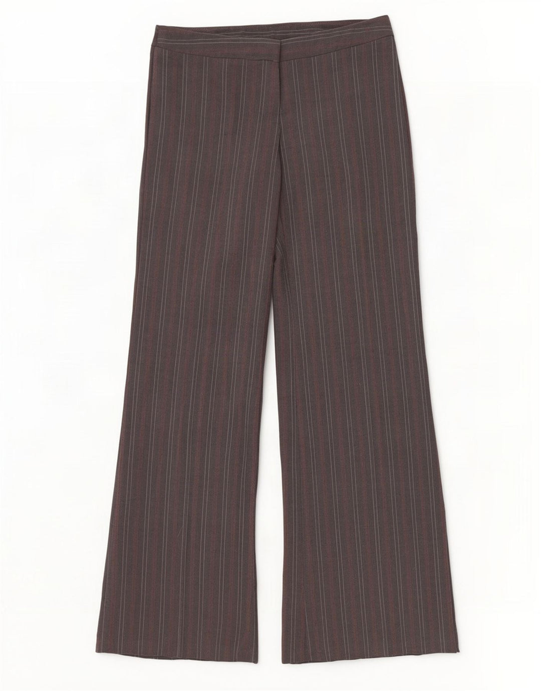 Γυναικείο Stretch Παντελόνι Benetton IT 44 Medium W32 L35 Grey Pinstripe