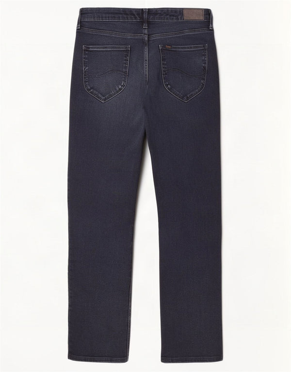 Lee Womens Marion Straight Jeans W28 L26 Navy Blue Cotton