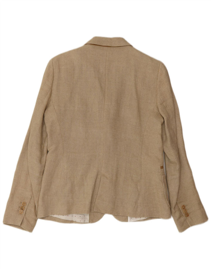 Massimo Dutti Γυναικείο μπλέιζερ με 2 κουμπιά μπουφάν EU 42 Μεγάλο Μπεζ
