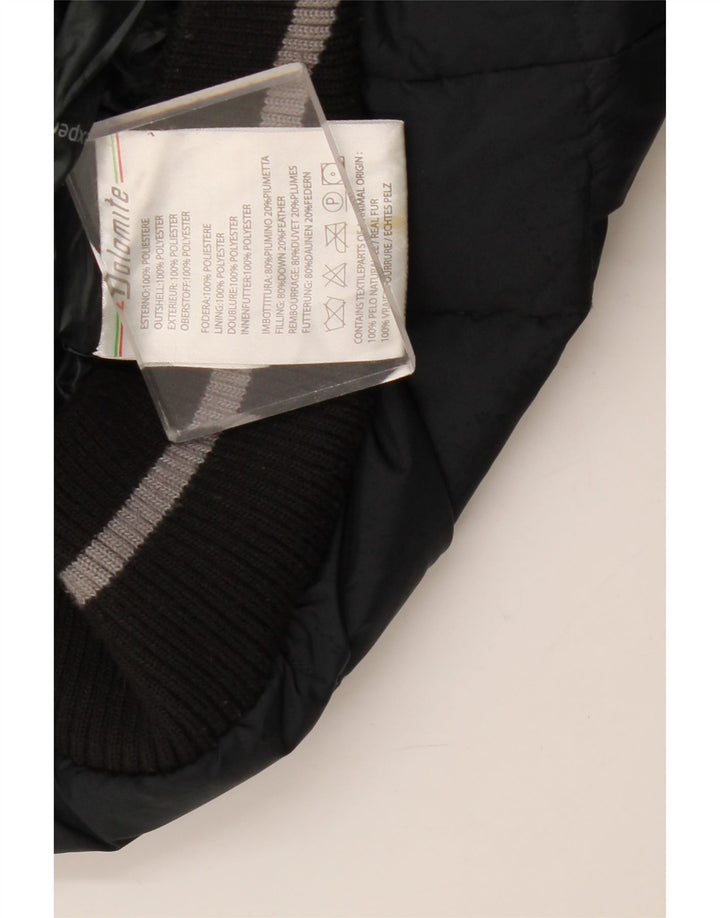 Ανδρικό μπουφάν με κουκούλα DOLOMITE UK 36 μικρό μαύρο πολυεστέρα