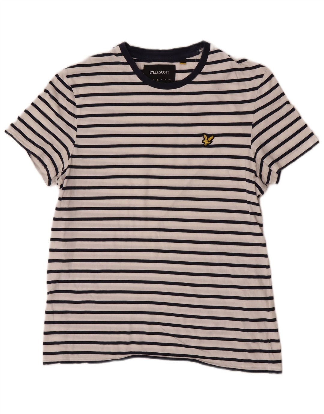 Ανδρικό T-Shirt Lyle & Scott Top Βαμβακερό μεσαίο λευκό ριγέ