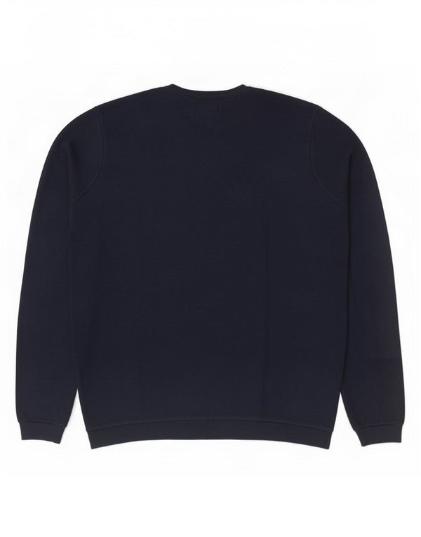 Ανδρικό πουλόβερ Zara Crew Neck Jumper Μεγάλο Navy Blue
