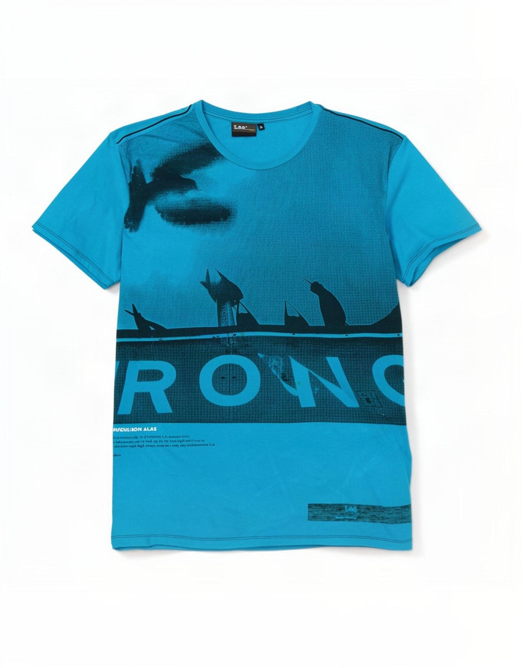 Ανδρικό γραφικό T-Shirt Lee XL Μπλε βαμβακερό