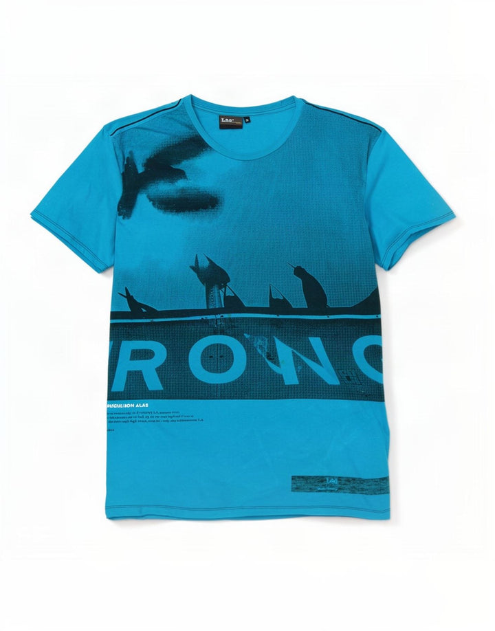Ανδρικό γραφικό T-Shirt Lee XL Μπλε βαμβακερό