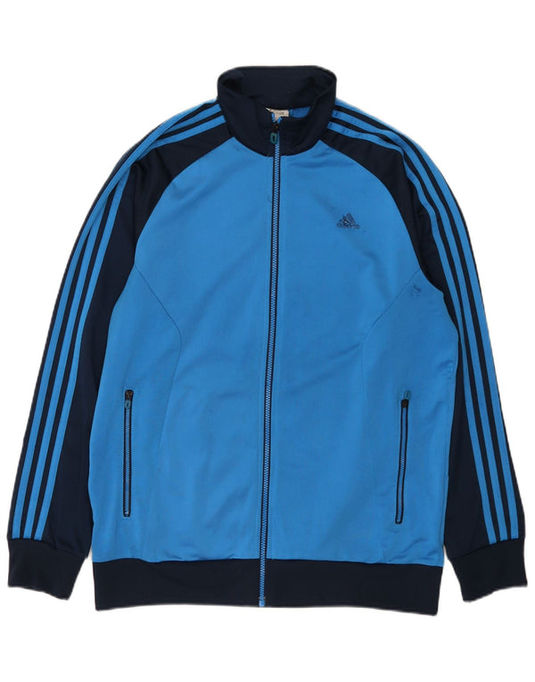 Ανδρική φόρμα Adidas Top Jacket UK 42/44 Large Blue Colorblock Polyester