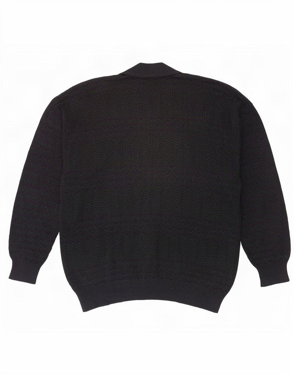 Ανδρικό πουλόβερ Paco Calvari Cardigan IT 54/56 XL Navy Blue Geometric