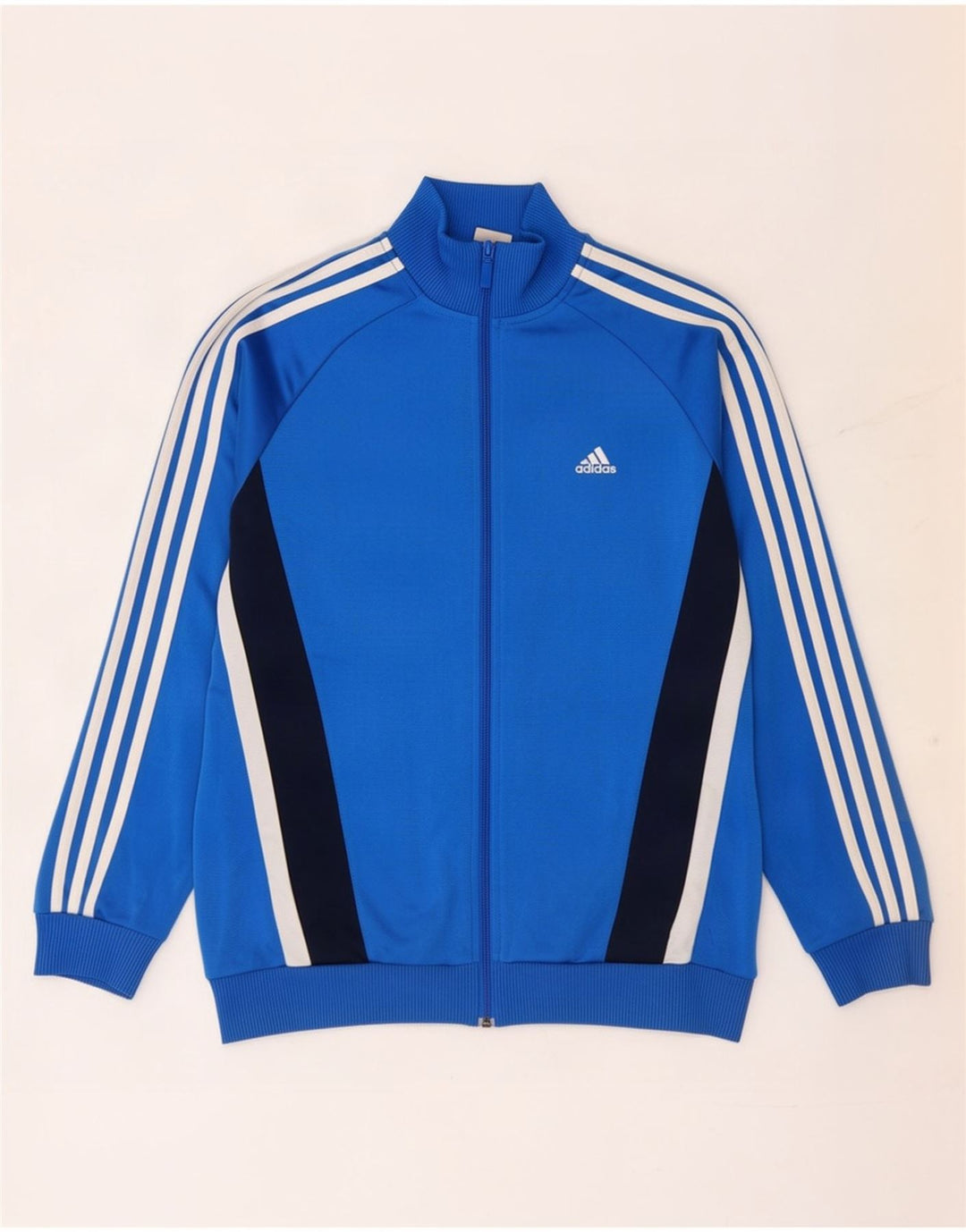 Κορυφαία φόρμα Adidas Boys 15-16 Years Blue Colourblock Polyester