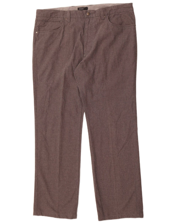Marks & Spencer Mens Autograph Straight Casual Παντελόνι W40 L33 Γκρι βαμβακερό