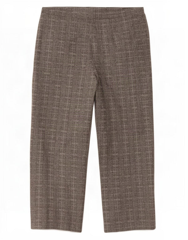 Marks & Spencer Γυναικείο ίσιο παντελόνι UK 18 XL W36 L28 Γκρι καρό
