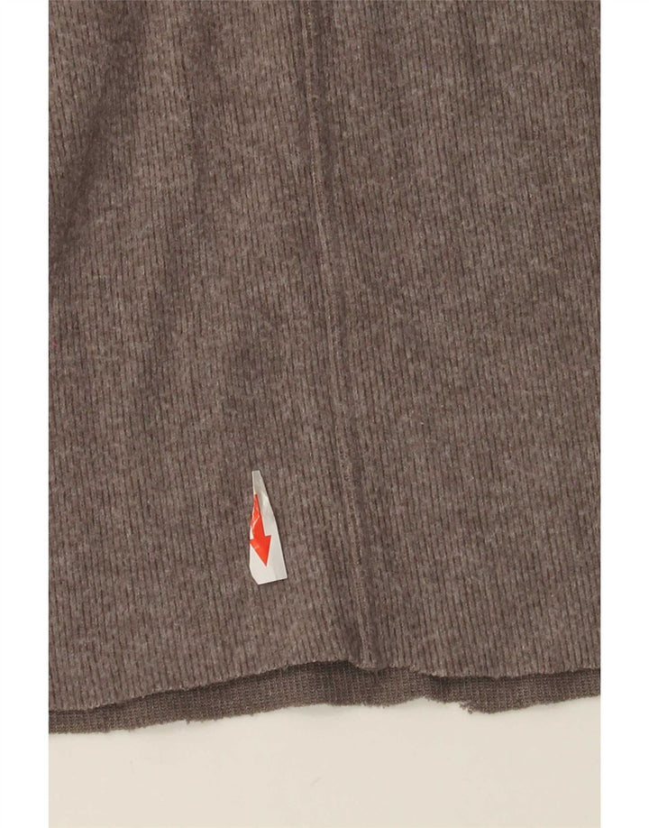 Zara Γυναικείο Ψηλόμεσο Φαρδύ Παντελόνι UK 14 Medium Grey Polyester