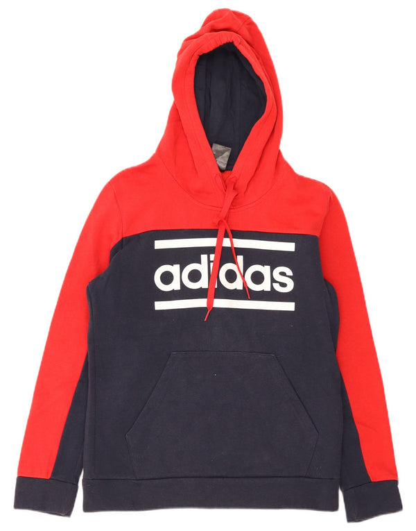 Ανδρικά γραφικά κουκούλα Adidas UK 16/18 Large Navy Blue Colourblock