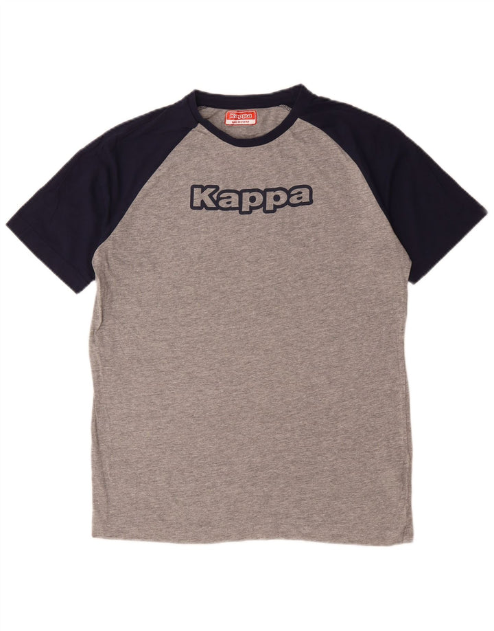 Ανδρικό γραφικό μπλουζάκι Kappa Top Medium Grey Colourblock Βαμβακερό