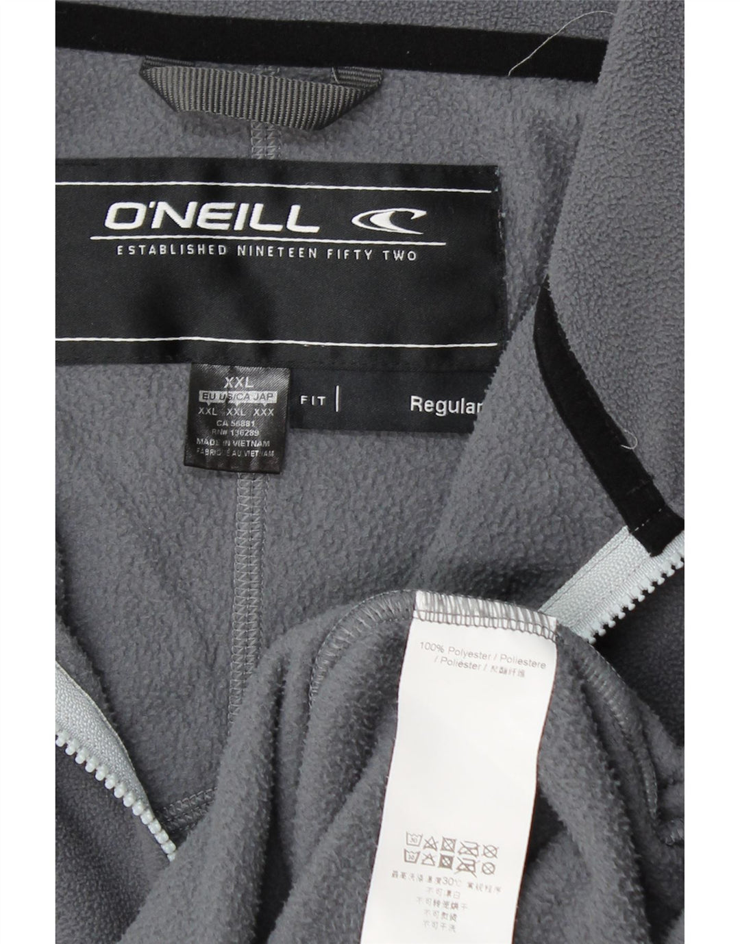 O'NEILL Ανδρικό φερμουάρ Fleece Jumper 2XL Γκρι πολυεστέρας