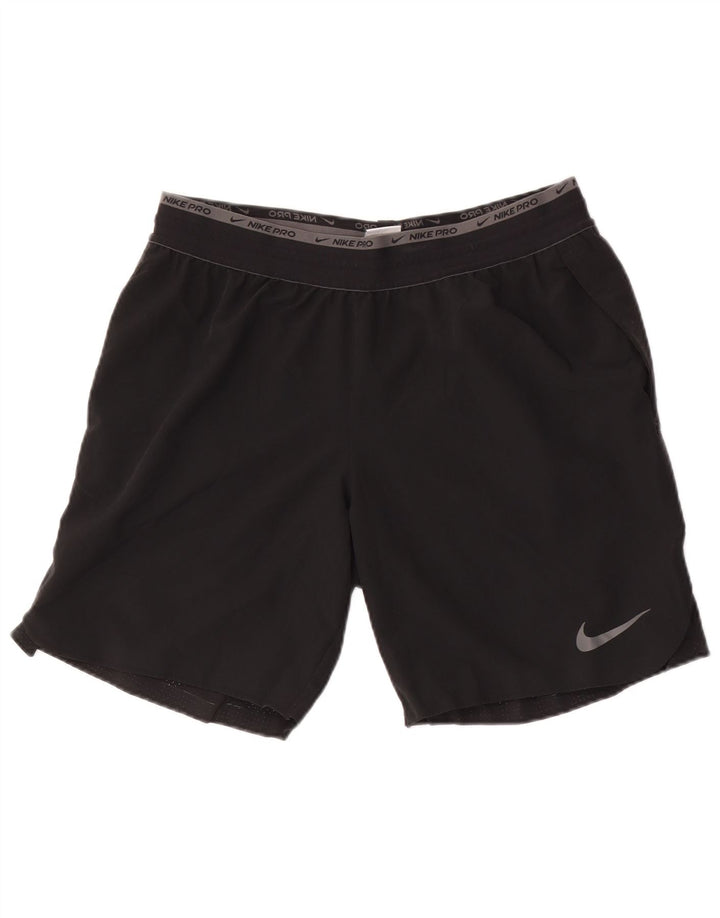 Ανδρικό αθλητικό σορτς Nike Dri Fit, μεγάλο μαύρο πολυεστέρα